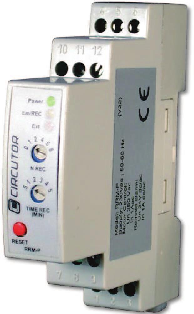Los relés Serie RRM permiten el control, señalización remota y telemando del interruptor magnetotérmico motorizado asociado (Serie MT o MT-FDE).