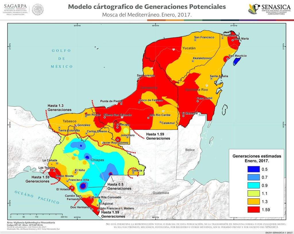 4. Factores de riesgo considerados en la dispersión de la mosca del Mediterráneo en México 4.1 Modelo cartográfico de unidades calor para C.