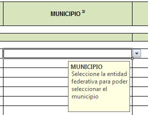 Municipio 3/: Seleccione el nombre del municipio, o en su caso de la demarcación territorial del Distrito