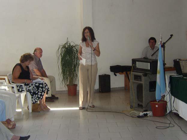 Charla de Sara Sverlij de la Secretaría de Ambiente y Desarrollo Sustentable en el acto de Villa Paranacito Provincia de Entre Ríos.