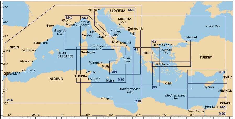 Actualizaciones y correcciones disponibles en la web: www.imray.com. Cartas del Mediterráneo Ref.