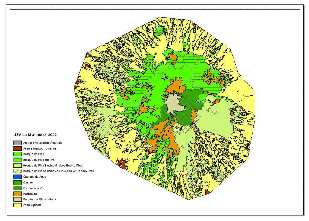 Mapa de Uso de Suelo y Vegetación 2000.