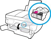 4. Abra la puerta de acceso de la impresora y espere que el carro del cartucho de impresión se mueva al medio de la impresora. 5.