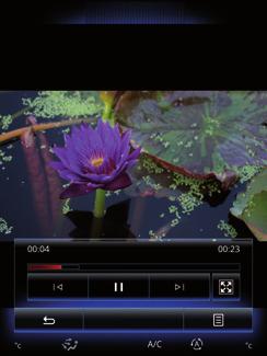VÍDEO (2/2) Landscapes Luminosidad Durante la reproducción de un vídeo, pulse «Luminosidad» para ajustar el brillo de la pantalla. Aparecerá una barra de control para permitirle efectuar el ajuste.