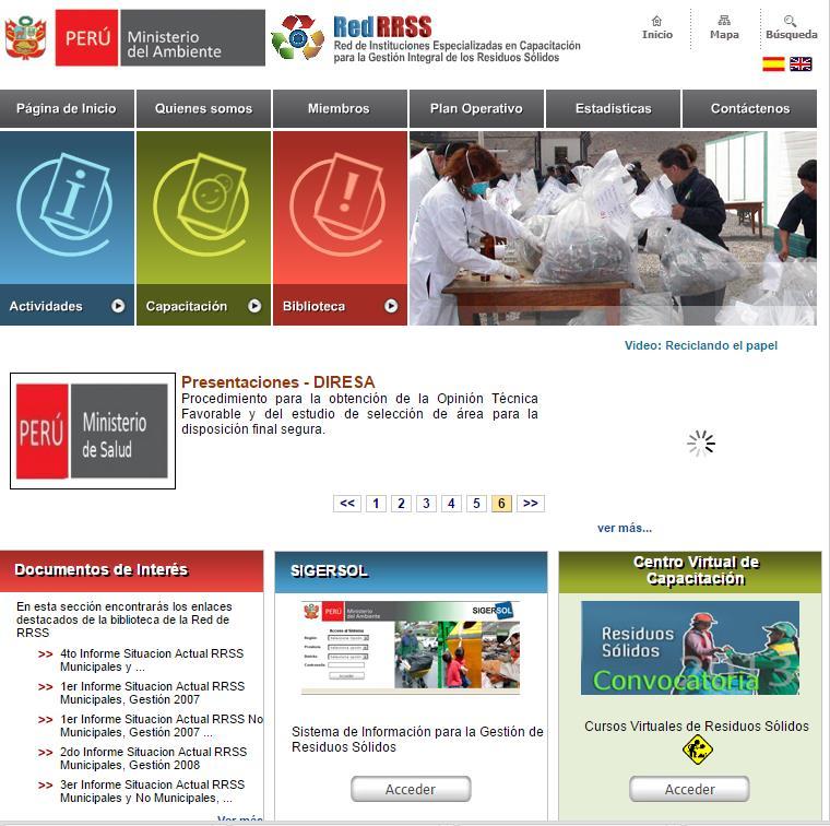 Paso 3: Suministrar y registrar en la plataforma virtual del SIGERSOL 2016 Ingresar información sobre la gestión y manejo de los residuos sólidos que se ha desarrollado durante el
