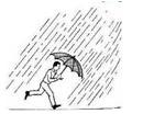 a) Con qué rapidez ve caer la lluvia dicha persona? (4 puntos) b) Qué ángulo respecto de la vertical deberá inclinar su paraguas para mojarse lo menos posible?