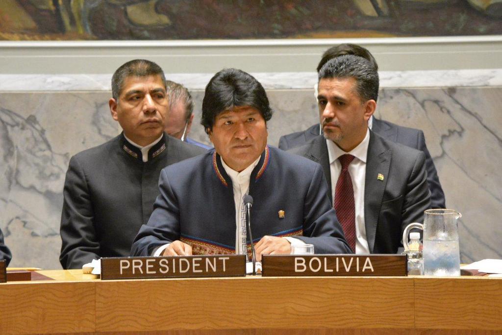 Bolivia en el Consejo de Seguridad de las Naciones Unidas Tema: Sesión del Consejo de Seguridad de las Naciones Unidas sobre Diplomacia Preventiva y Aguas Transfronterizas Disertante: Pdte.