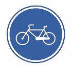 Señales verticales Vía reservada para ciclos o vía ciclista.