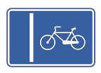 final. Vía recomendada para bicicletas Carril y arcén bici Adaptación de las señales S-64 de carril bici o vía ciclista adosada a la calzada.