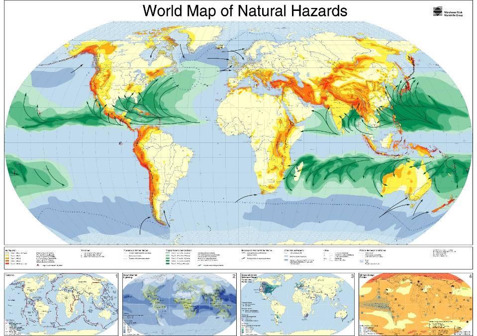 MAPA MUNDIAL DE PELIGROS NATURALES Actividad sísmica, volcánica,