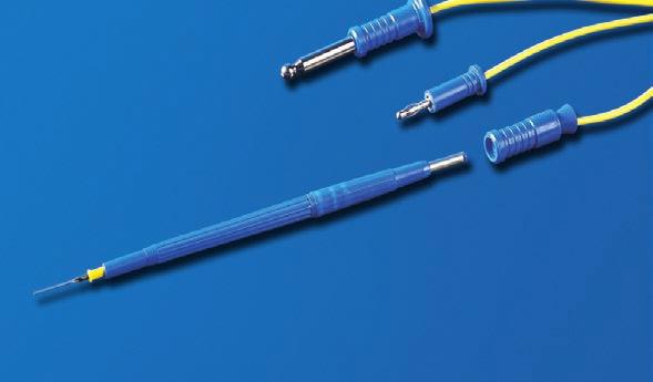 electrodo activo monopolar reutilizable, cable de 3 metros, clavija de 8 mm y electrodo de cuchilla