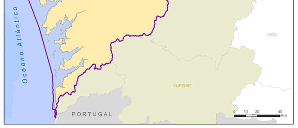 El ámbito territorial de Galicia Costa se extiende desde la costa hasta el Macizo Galaico, limitado en su parte interior por dos conjuntos de sierras: las sierras centro-occidentales y las sierras