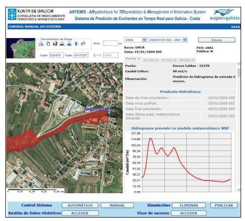 Sistema de Alerta Temprana ARTEMIS: Constituye el sistema de predicción de avenidas en tiempo real de Galicia Costa.