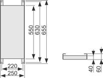 ,00 TECEprofil Placa para fijación para barras de apoyo y sistemas de fijación Para fijación estable de asideros y sistemas de soporte en bastidor TECEprofil.