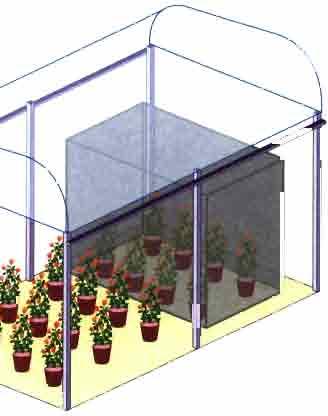 Otro sistema, también utilizado, es revestir el interior del invernadero con una segunda capa de plástico flexible (Figura 2).