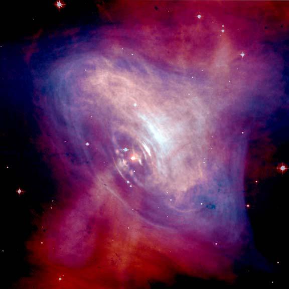 las estrellas de neutrones o pulsares (el núcleo desnudo de una estrella que