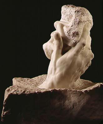 Rodin fue tan consciente de la importancia del tacto y del contacto manual que en su obra La mano de Dios, representa al Creador como un modelador, un escultor