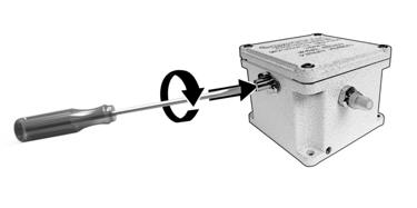 Girar el tornillo de ajuste en sentido contrahorario reduce el punto de desconexión y lo hace más sensible a la vibración.