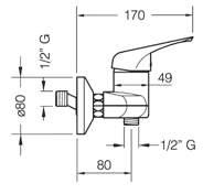 empotrar Built-in shower mixer tap 28,5