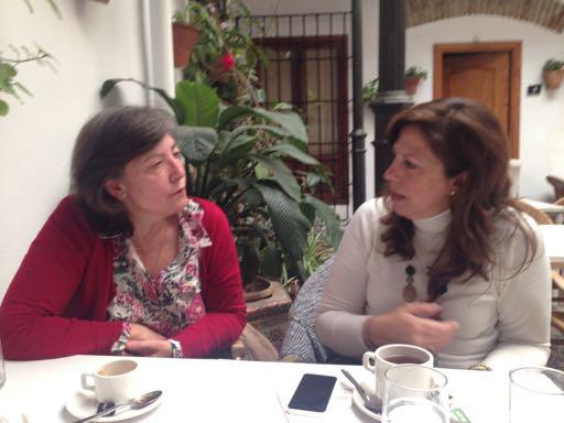 GRUPO PROMOTOR CORDOBA Reunión en Córdoba de Margarita Borja con Claudia Zafra, ex-consejera de Cutura de