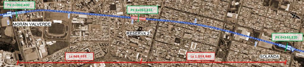 30: Reserva 2 entre las estaciones de Morán Valverde y Solanda Tramo 5-6 1.059,980 Tramo 6-7 1.645,070 Tramo 7-8 1.233,480 Tramo 8-9 645,650 Tramo 9-10 2.679,520 Tramo 10-11 816,640 Tramo 11-12 1.
