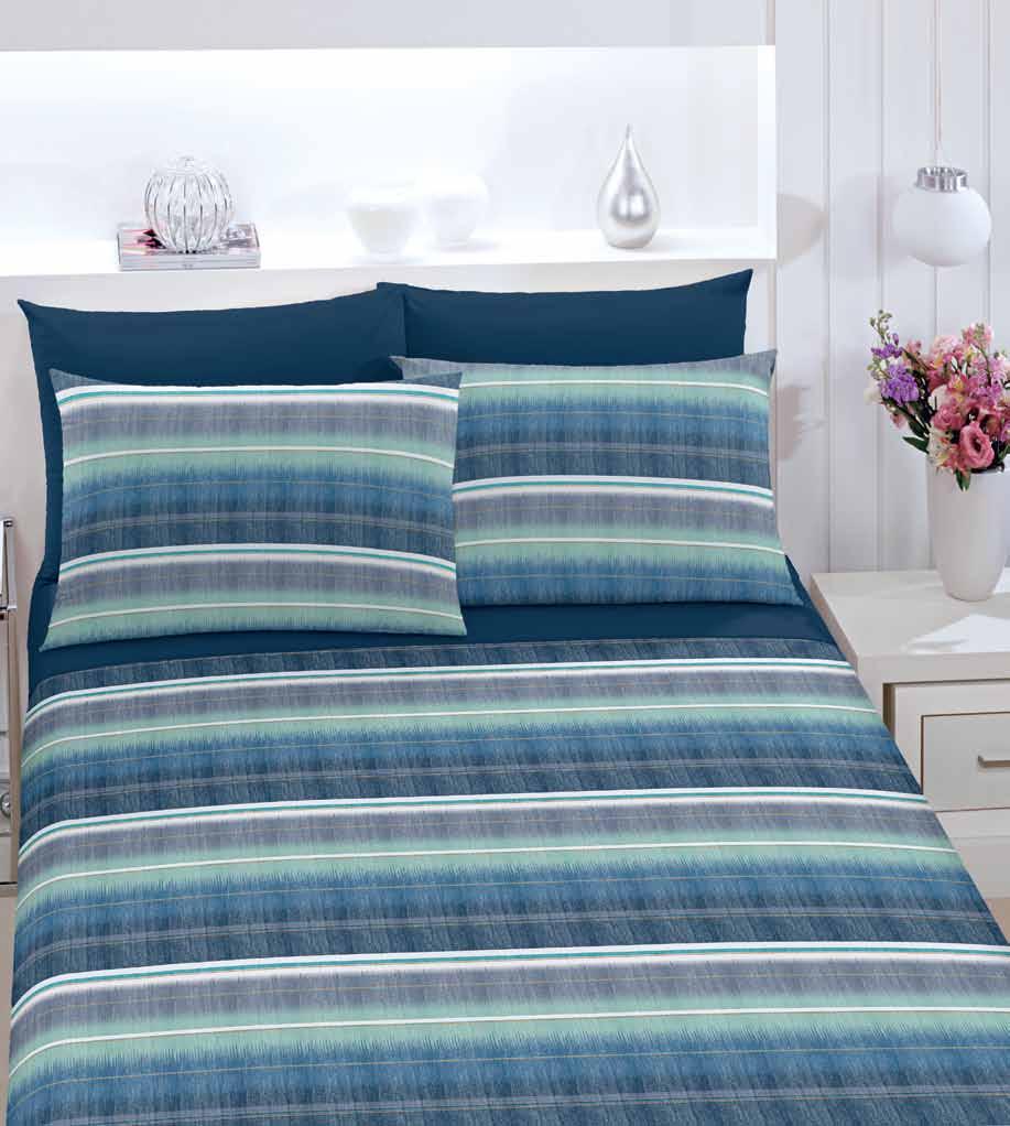 Las sábanas KAMACOLOR subrayan la cama con tonos brillantes y estampas con personalidad.