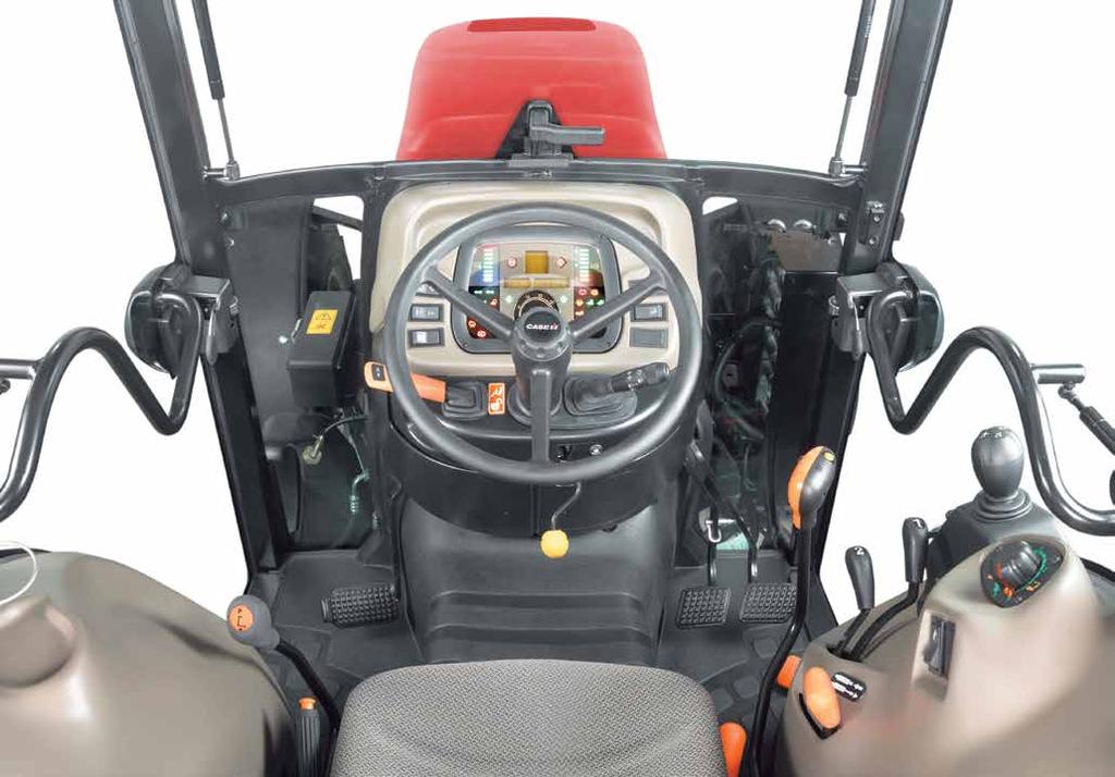 VENTAJAS Cabina con aire acondicionado y opción de filtros de carbono Disponibilidad ergonómica y cómoda de los controles Confort