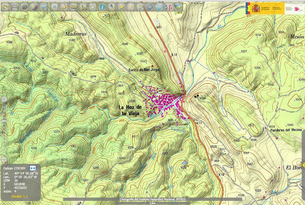 TORMENTAS EN TERUEL 03/08/2013 Mapa topográfico de