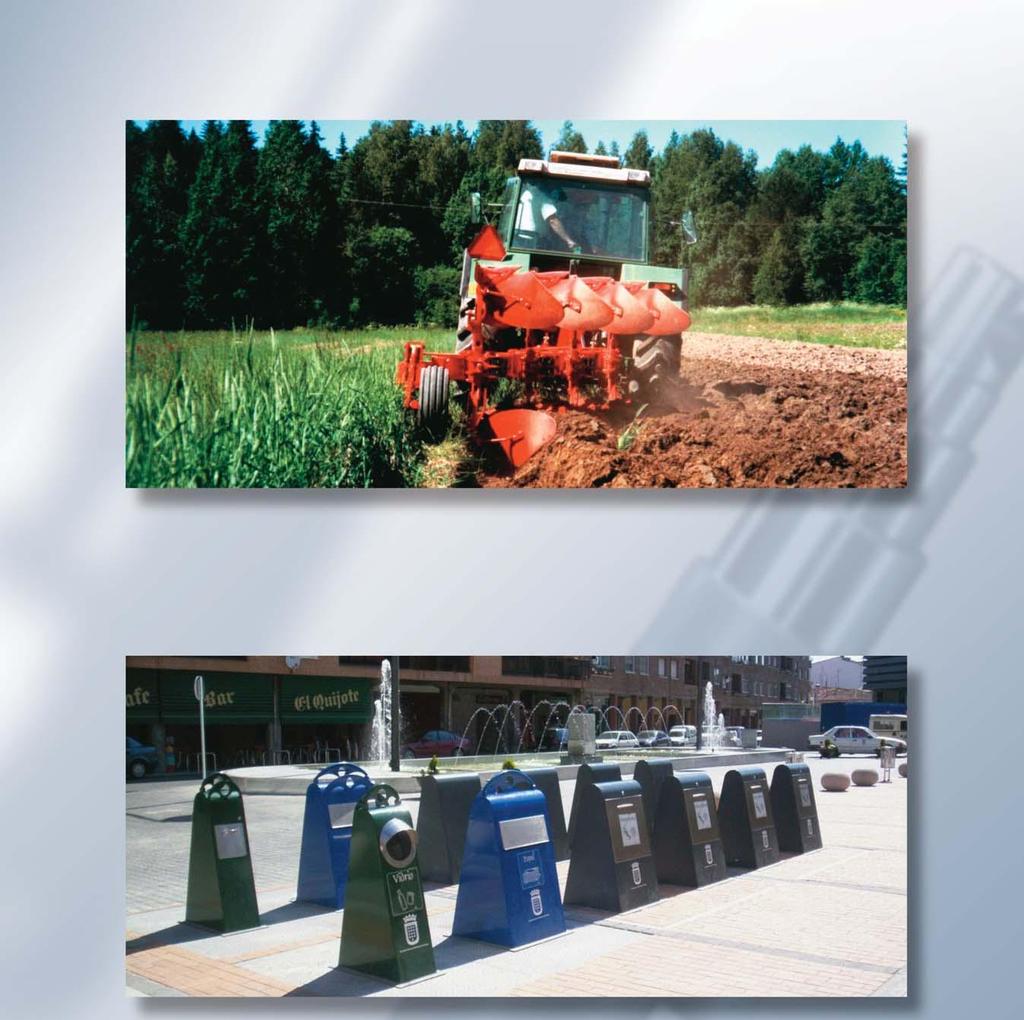 Ejemplos de aplicación AGRICULTURA Vertederas Cultivadores Maquinaria de siembra y recolección Vibradores de aceituna.
