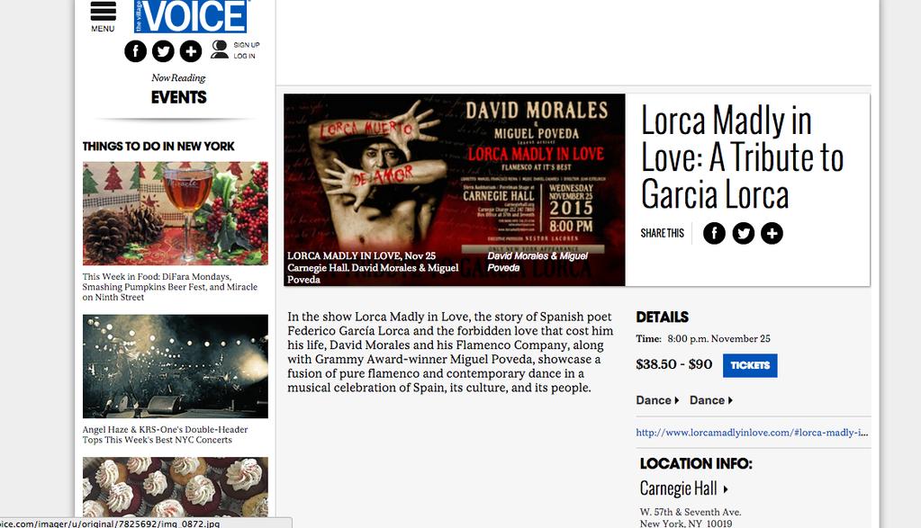The Epoch Times: referencia en un artículo sobre música española http://www.theepochtimes.