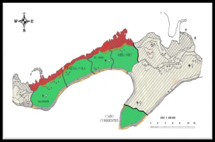 Palma Sola Melones Cabo Corrientes Figura 1: Ubicación geográfica de la península de Guanahacabibes Ubicación geográfica de las localidades Palma sola Ubicación geográfica: al Norte con el Golfo de