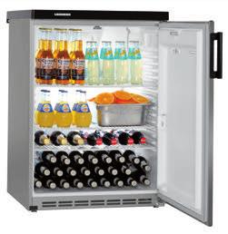Armarios frigoríficos VENTILADOS +1ºC/+15ºC EMPOTRABLES BAJO ENCIMERA GN 1/1 Refrigeración ventilada. Datos a temperatura ambiente +30ºC (TNO). Refrigeradores empotrables (altura 819 mm).