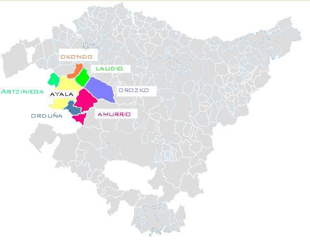 Desde el año 1976 los nueve núcleos de población abajo señalados están integrados al Municipio de Amurrio, funcionando como Juntas Administrativas o Concejos.