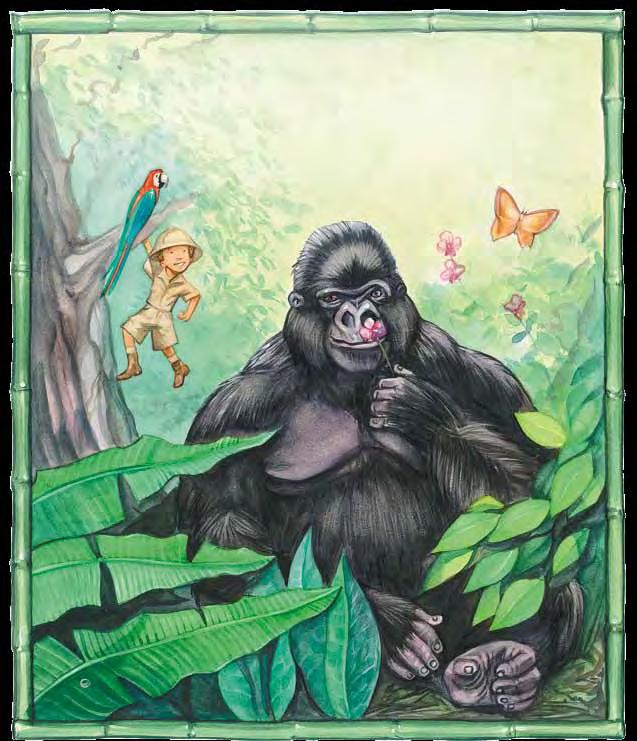 Aunque él es bien conocido por su poder aplastante, el Gorila puede ser bien tierno al coger