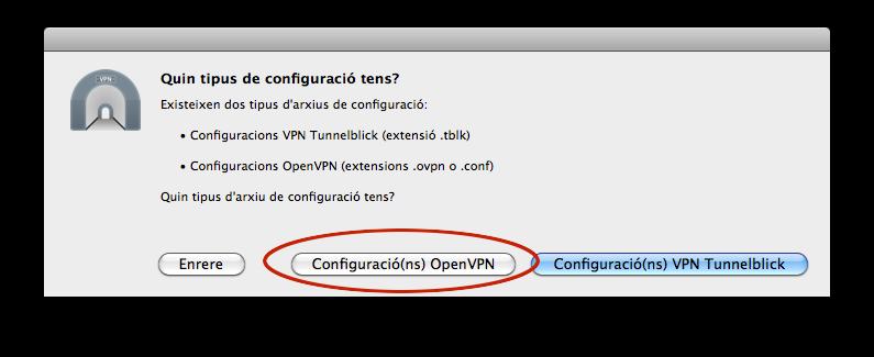 Això crearà i obrirà un directori on s emmagatzemarà la configuració del client VPN. Figura 8 1.10.