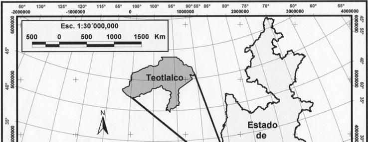 Modelo de evaluación de hábitat para el venado de cola blanca en un bosque tropical caducifolio de México 195 Fig. 1. Localización geográfica del municipio de Teotlalco en la Mixteca Poblana.