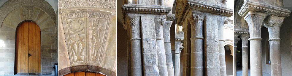 ❸ - ❹ - ❺ Capiteles de los arcos del claustro.