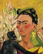 31. Frida Kahlo, Mexican, 1907-1954 Autorretrato con chango y loro [Self-portrait with Monkey