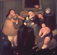 Fernando Botero, Colombian, born 1932 Los viudos [The Widowers] 1968 75 x 77 in. (190.5 x 195.