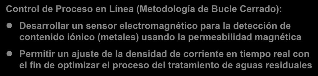 (Metodología de Bucle Cerrado): Desarrollar un sensor electromagnético para la detección de contenido iónico (metales)