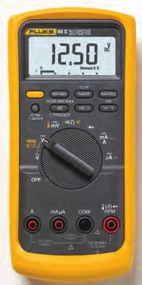 Medidas de RPM para sistemas de encendido convencionales y sin distribuidor (DIS) Termómetro integrado Multímetro digital 77 IV de Fluke para reparar la mayoría de problemas eléctricos y electrónicos
