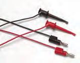 componentes del TL80, un par de cables de prueba de silicona (rojo, negro) de 1 metro de longitud, punta de prueba, pinza de