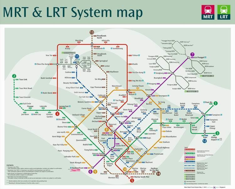 Acceso férreo El sistema férreo de Singapur mide 199,7 kilómetros, se caracteriza por un moderno tren llamado Mass Rapid Transit (MRT) que tiene tres líneas principales que son: la primera es de