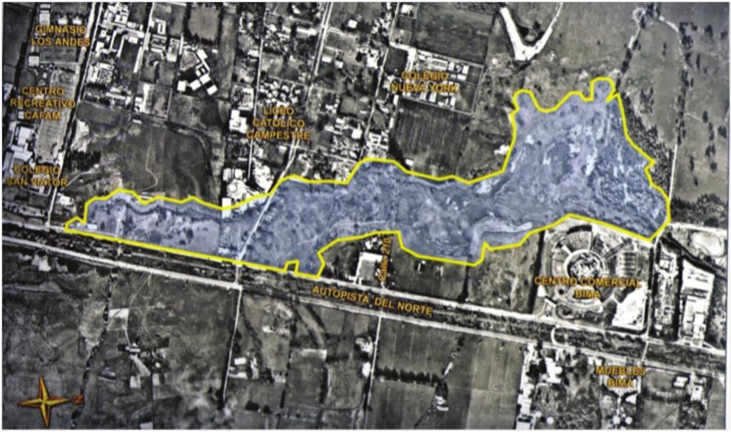 Artículo Científico Figura 1. a. Ubicación geográfica del humedal Guaymaral, Bogotá. Fuente: Conservación Internacional Colombia (2003); b.