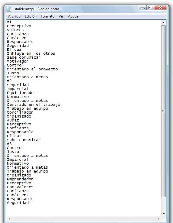 Nombre del archivo Text file example Informantes