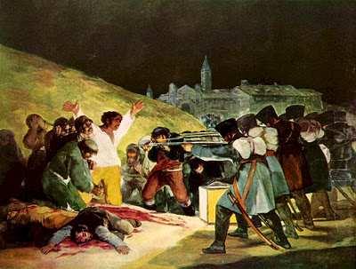 Qué representa la pintura? Esta pintura relata cómo el 3 de Mayo de 1808 los madrileños se levantaron contra la invasión francesa. La guerra contra los franceses duró desde 1808 a 1814.
