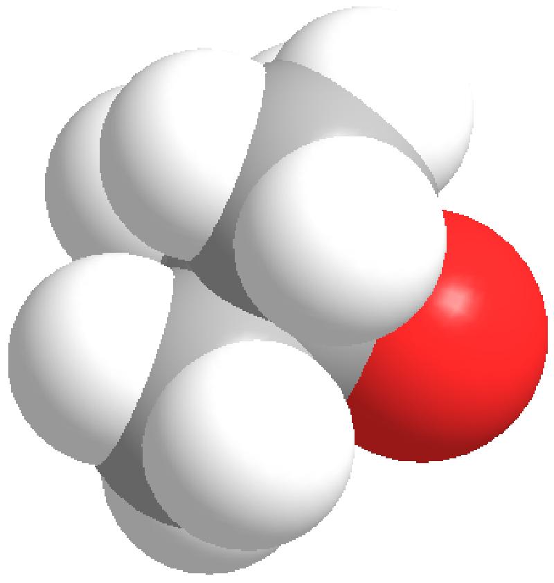 De esta forma la densidad electrónica asociada al átomo de oxígeno se reparte entre las moléculas de agua de solvatación y la especie se estabiliza: El anión t-butóxido es mucho más voluminoso que el
