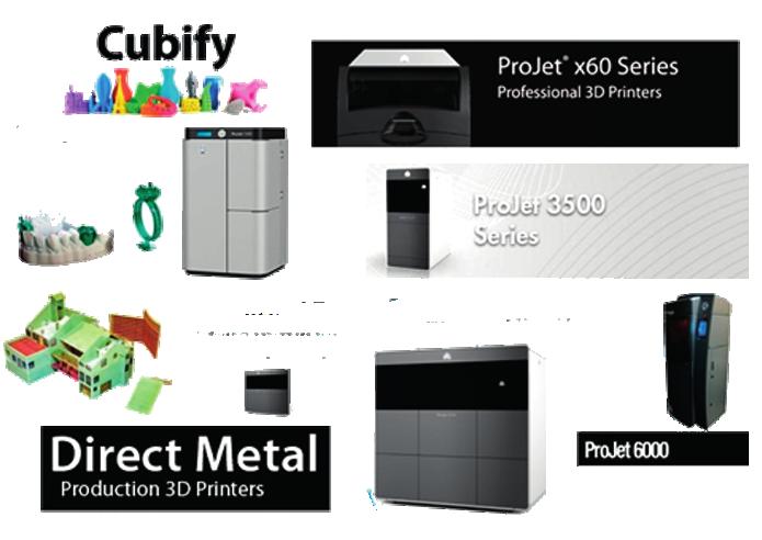 Material para Joyería, dental, electrónica, Plastico y Caucho. Impresoras 3D multimaterial. Impresoras de polvo metállico.
