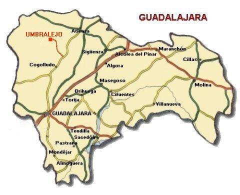 Mapa de localización: CÓMO LLEGAR: DESDE EL NOROESTE. La mejor opción si no queréis bajar a Guadalajara, es llegar a AYLLÓN (Segovia) y tomar la CL-114 dirección SORIA.