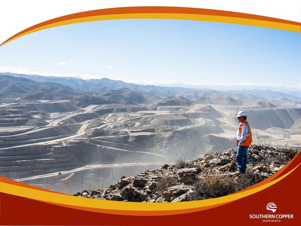 Las fortalezas de Southern Copper Las más altas reservas de cobre de la industria Excelentes proyectos de crecimiento orgánico Operaciones totalmente integradas de bajo